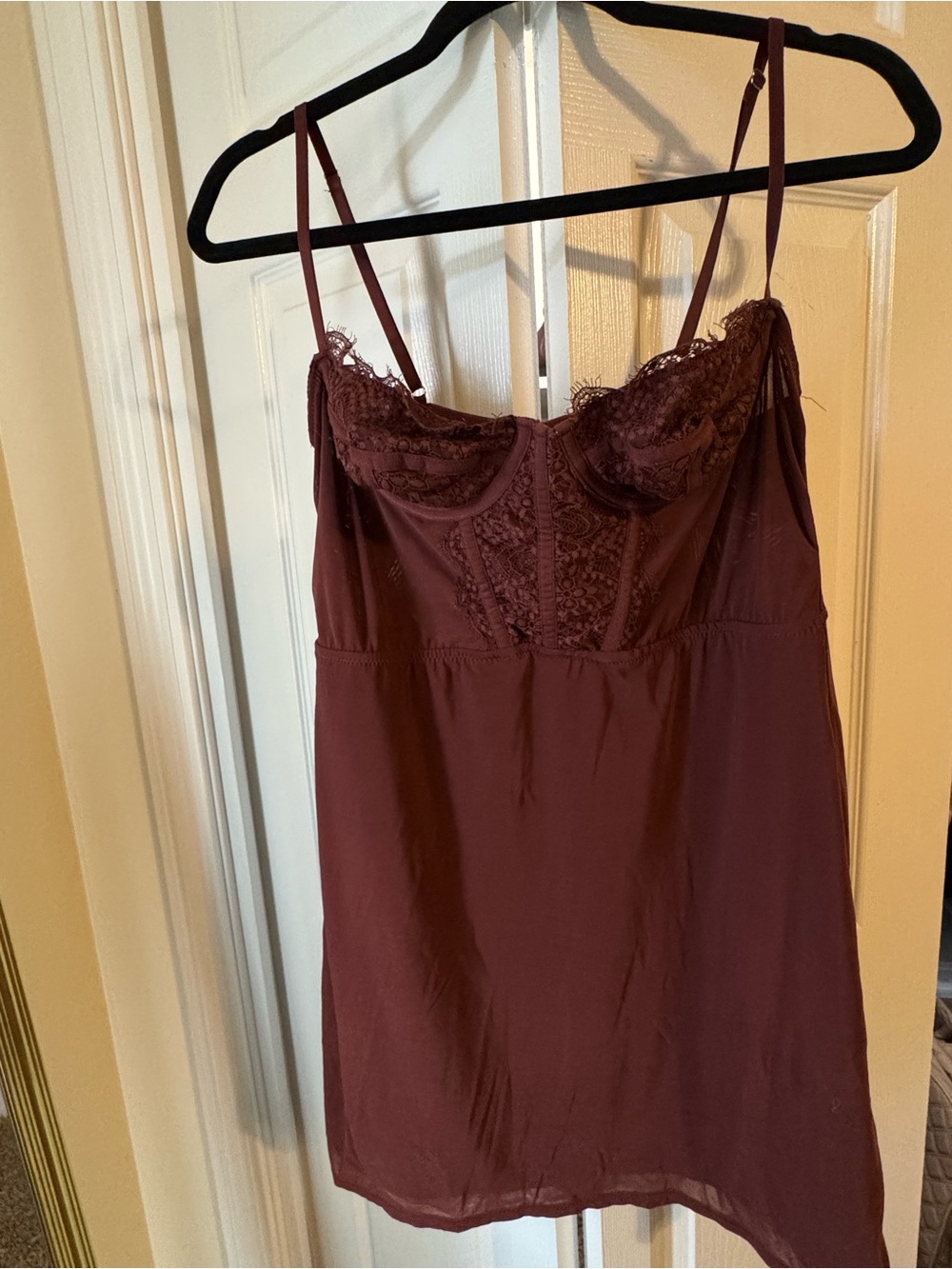 Urban Outfitters Lace-Trim Slip Dress - Rust - Picture 3 of 5